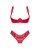 Obsessive Lacelove cupless 2-pcs set - комплект сексуального кружевного белья, XL/XXL (красный)